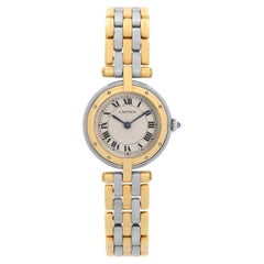 Cartier Panthere 18k Yellow Gold Steel Beige Quartz Ladies Watch 166920