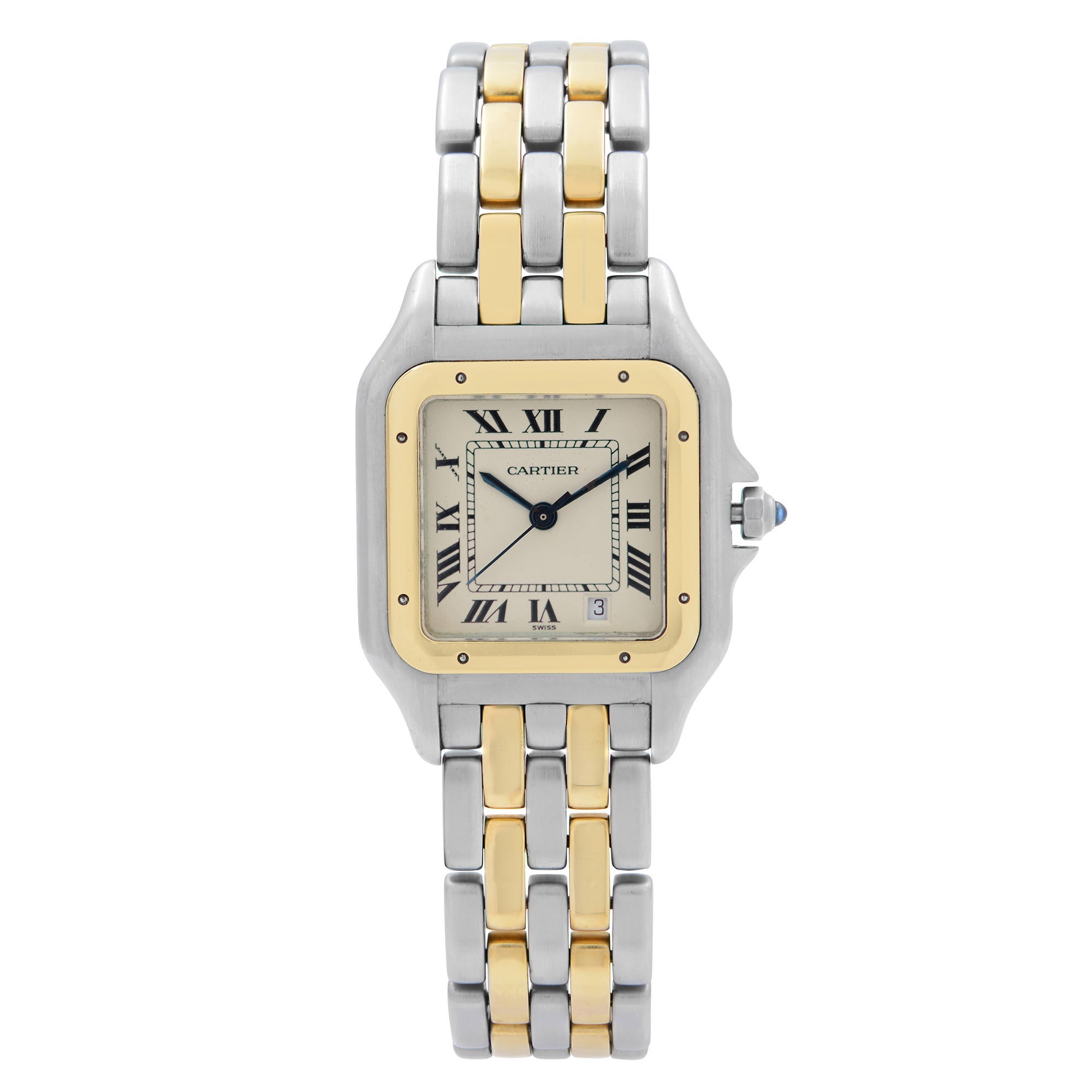 Cartier Panthere 26 Or jaune 18K Acier Cadran crème Montre dame à quartz 183949