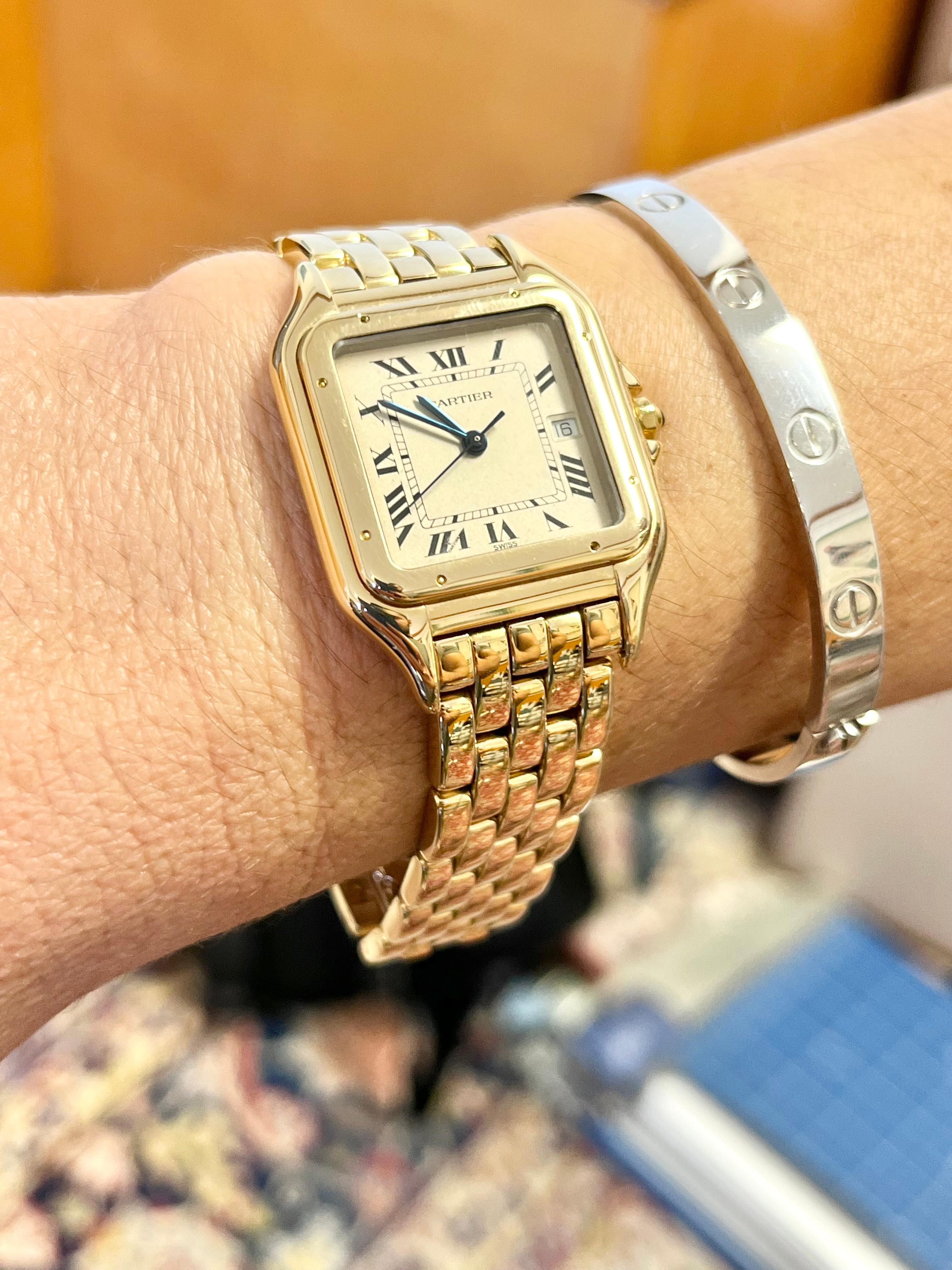 Cartier Panthere 27mm Ladies Medium Wristwatch in 18K Yellow Gold 2