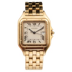 Retro Cartier Panthere Ladies Medium Wristwatch in 18K Yellow Gold