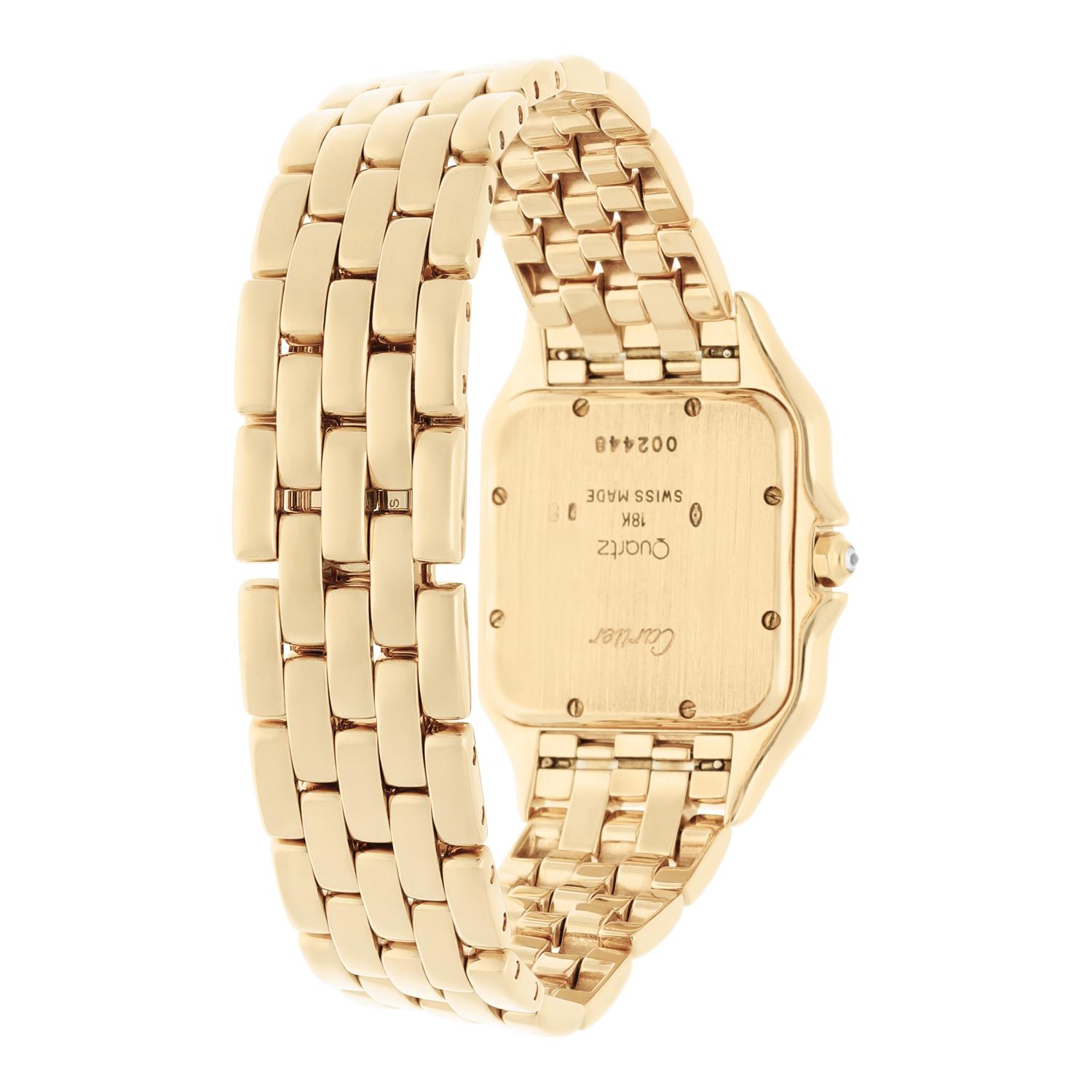 Cartier Panthere 29mm Ladies Large 18K Yellow Gold Watch with Diamonds 887968 2