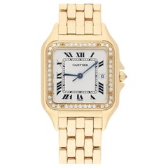 Cartier Panthere 29mm Damen große 18K Gelbgold Uhr mit Diamanten 887968