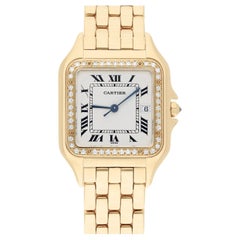 Cartier, grande montre panthère 29 mm en or jaune 18 carats avec diamants 887968