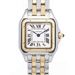 Cartier Panthere 4023 W2PN0006 18k YG Two Tone Silver Dial Ladies Watch 22MM