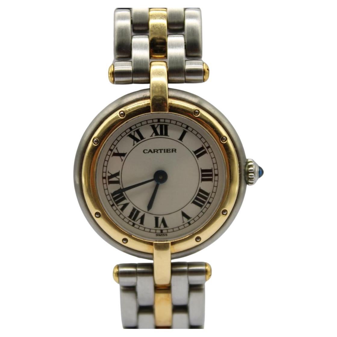 Cartier Panthère 66920  Stahl- und Goldarmband  Klassisches römisches Zifferblatt  (1988)