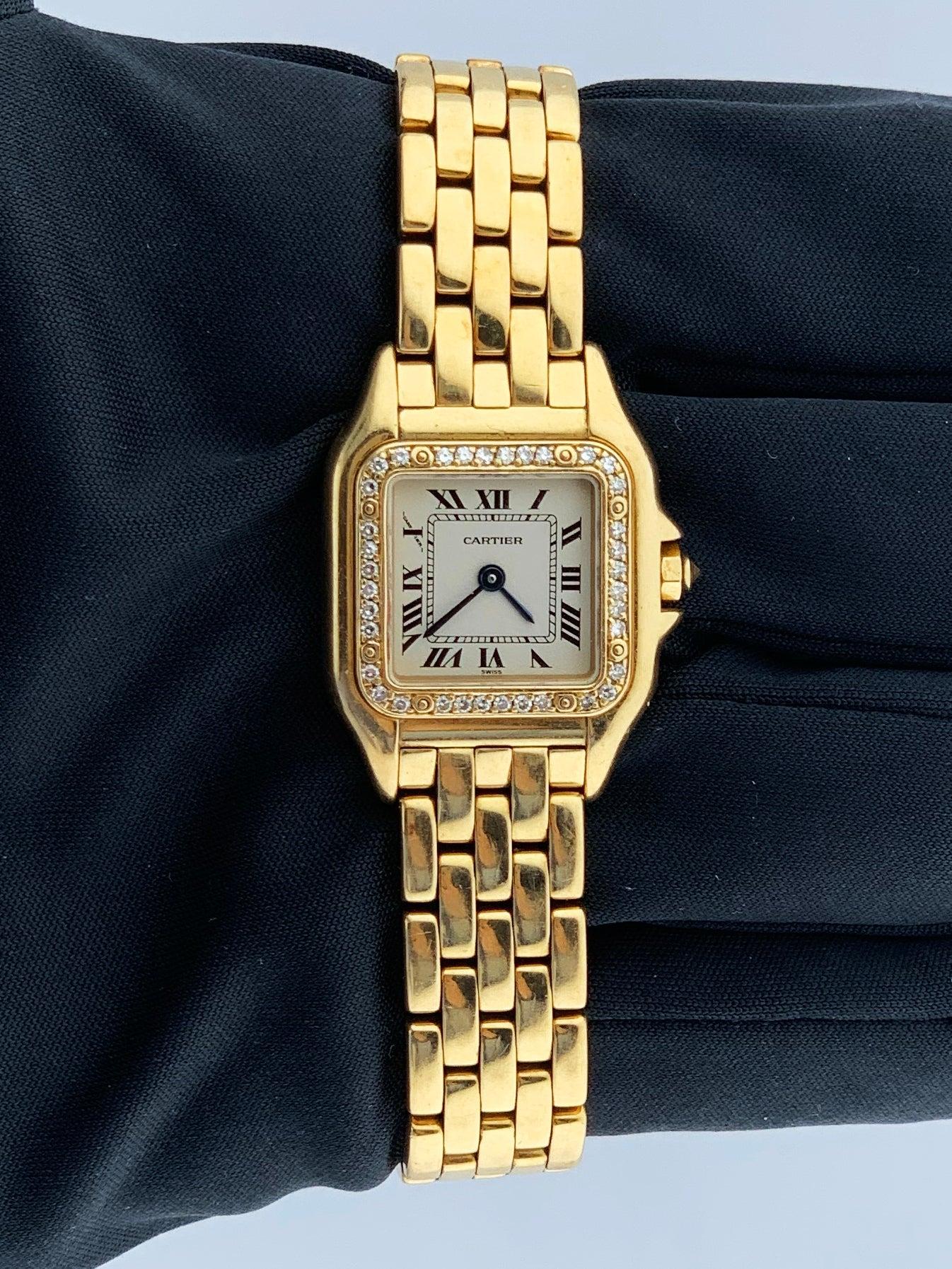 Cartier Panthere 8057915 18K Yellow Gold Diamonds Ladies Watch
