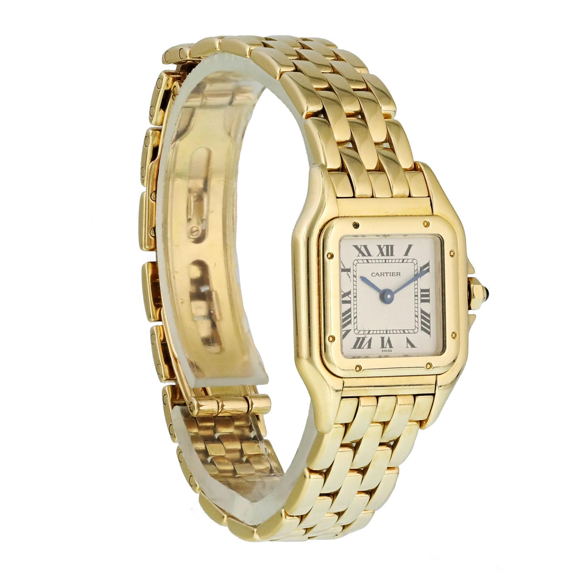 Cartier Panthere 8057917 Yellow Gold Ladies Watch In Excellent Condition In New York, NY