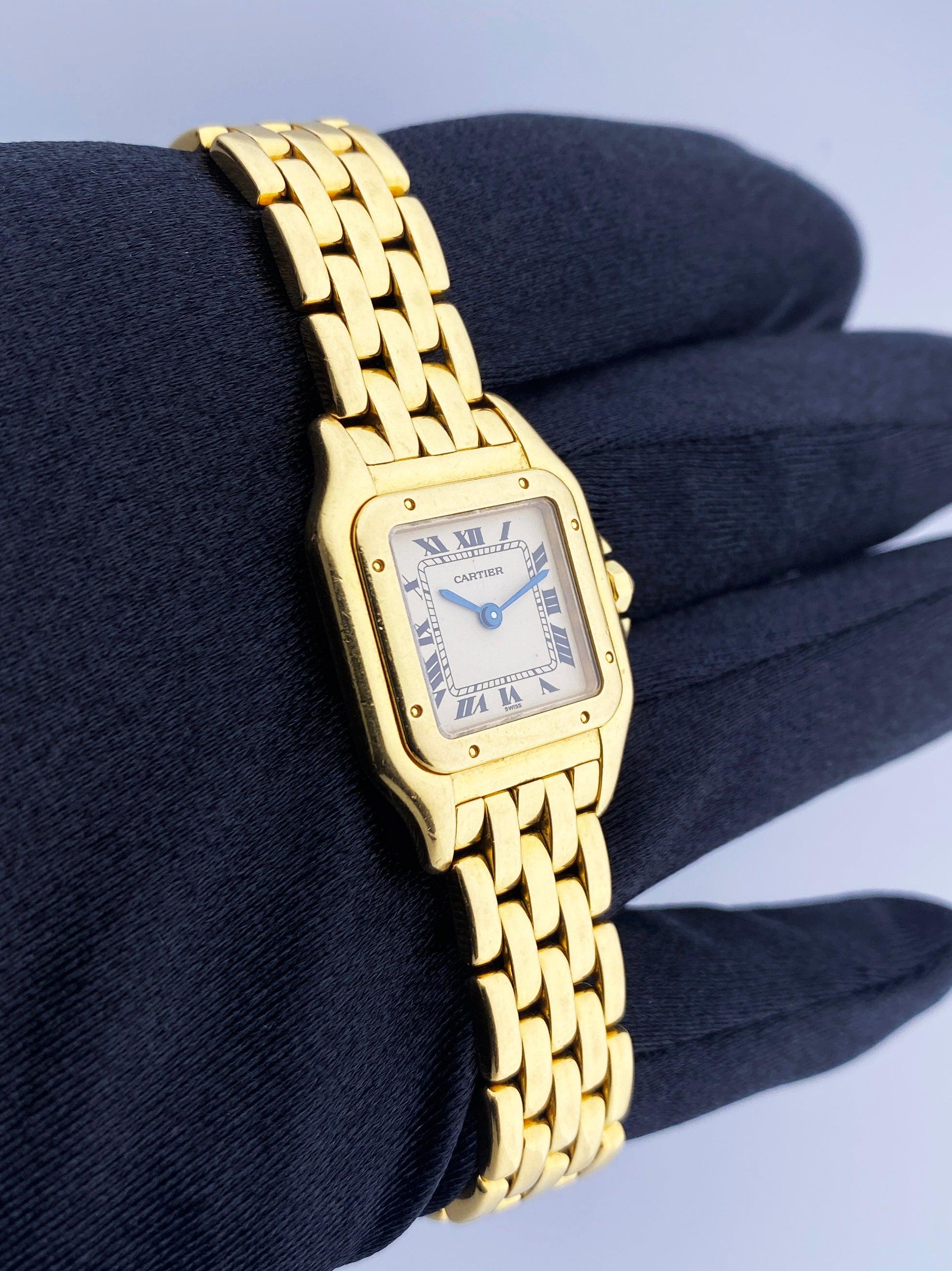 Cartier Panthere 8057929 18K Yellow Gold Ladies Watch In Excellent Condition In Great Neck, NY