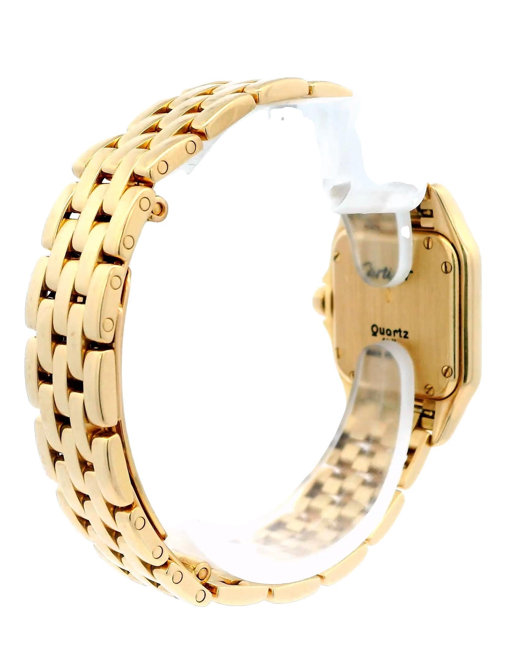 Cartier Montre Panthère 8669 en or jaune 18 carats et diamants pour femmes en vente 2