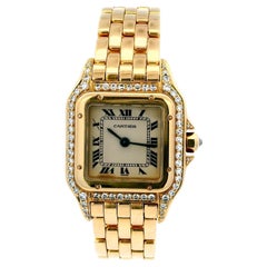 Cartier Montre Panthère 8669 en or jaune 18 carats et diamants pour femmes