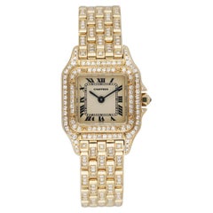 Cartier Panthere 866919 18K Yellow Gold & Diamond Ladies Watch