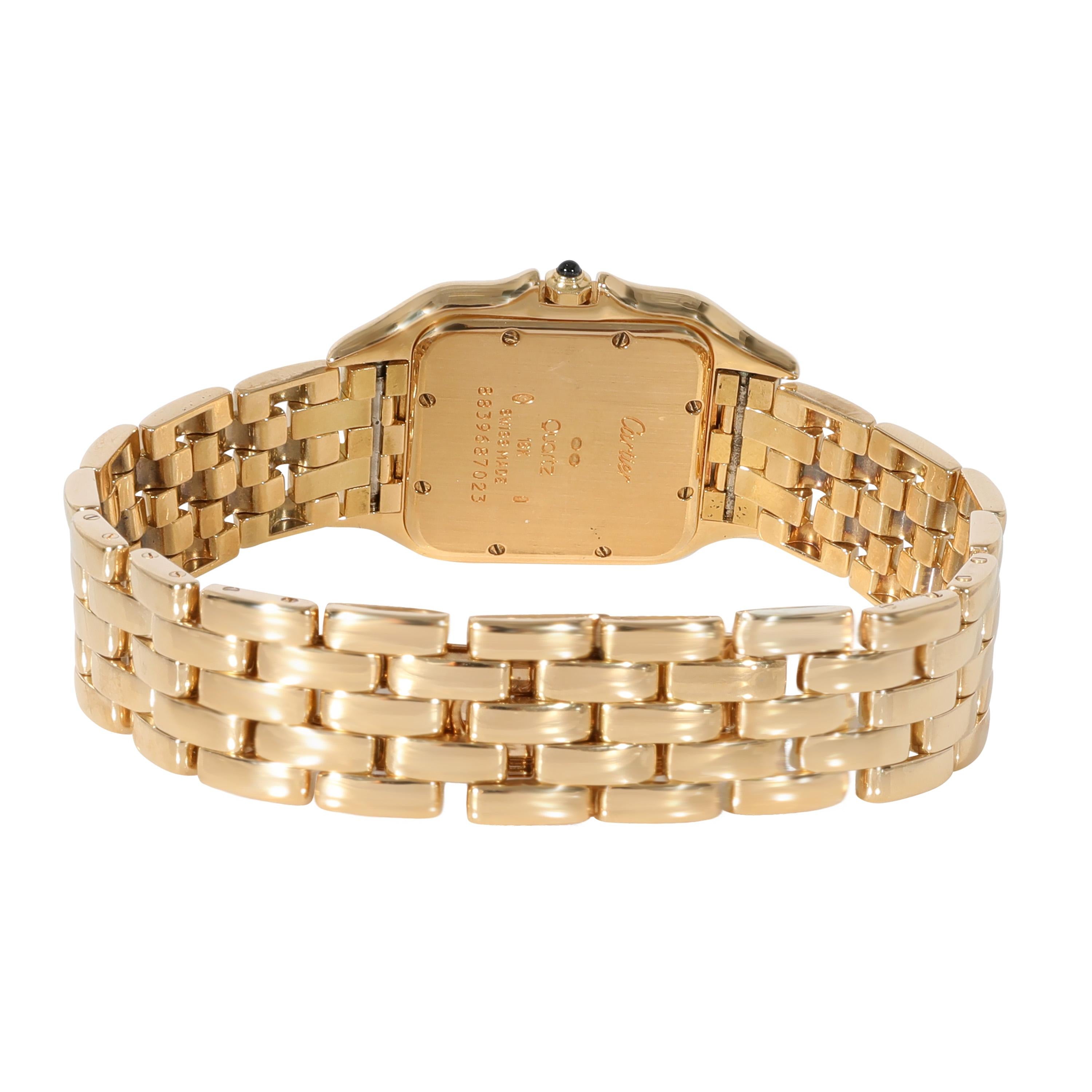 Cartier Panthere 883968 Unisex-Uhr aus 18 Karat Gelbgold

SKU: 128741

PRIMÄRE DETAILS
Marke: Cartier
Modell: Panthere
Herkunftsland: Schweiz
Uhrwerk Typ: Quarz: Batterie
Jahr der Herstellung: 1980-1989
Zustand: In ausgezeichnetem Zustand und