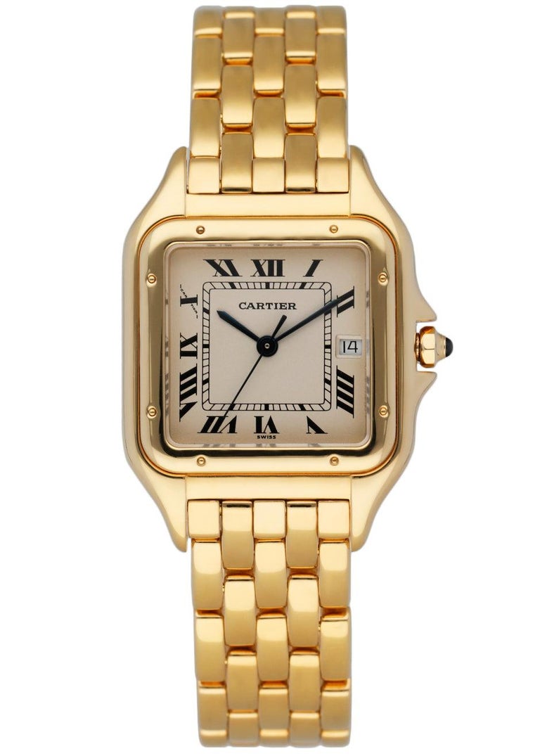 Cartier Panthere 887968 18K Yellow Gold Men's Watch at 1stDibs