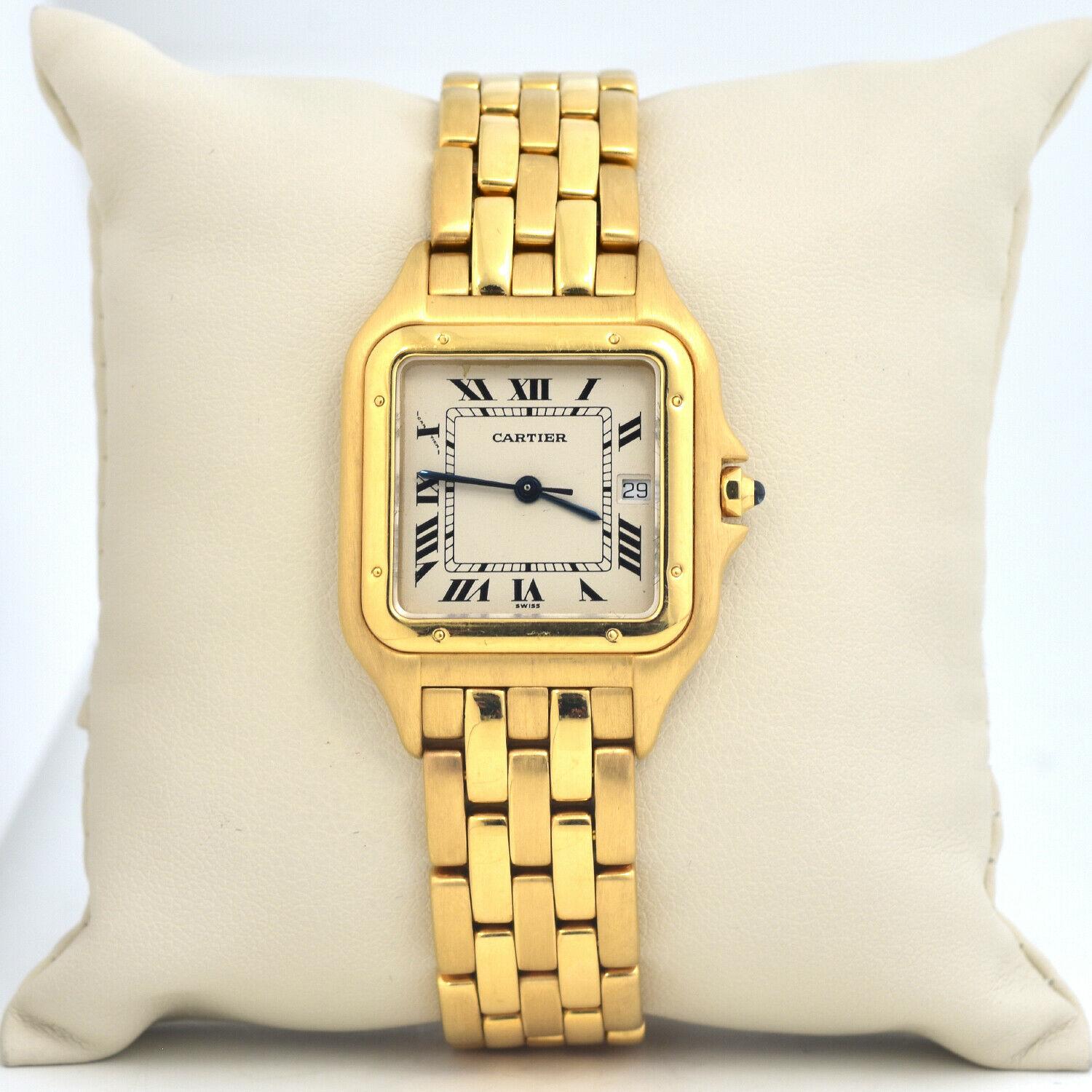 Cartier Panthere 887968 Medium in 18k Yellow Gold and Bracelet with Box & Papers In Good Condition In Miami, FL
