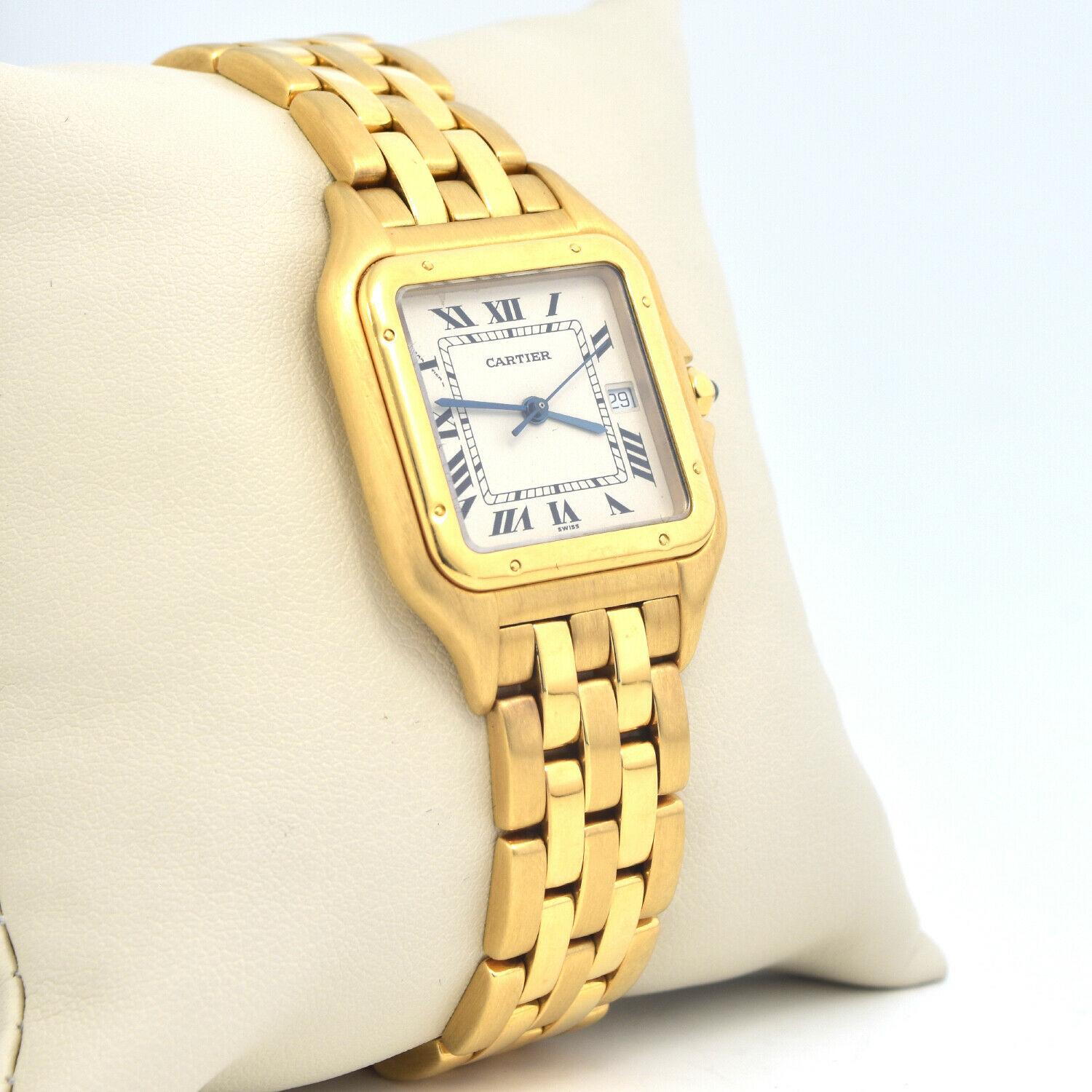 Women's or Men's Cartier Panthere 887968 Medium in 18k Yellow Gold and Bracelet with Box & Papers