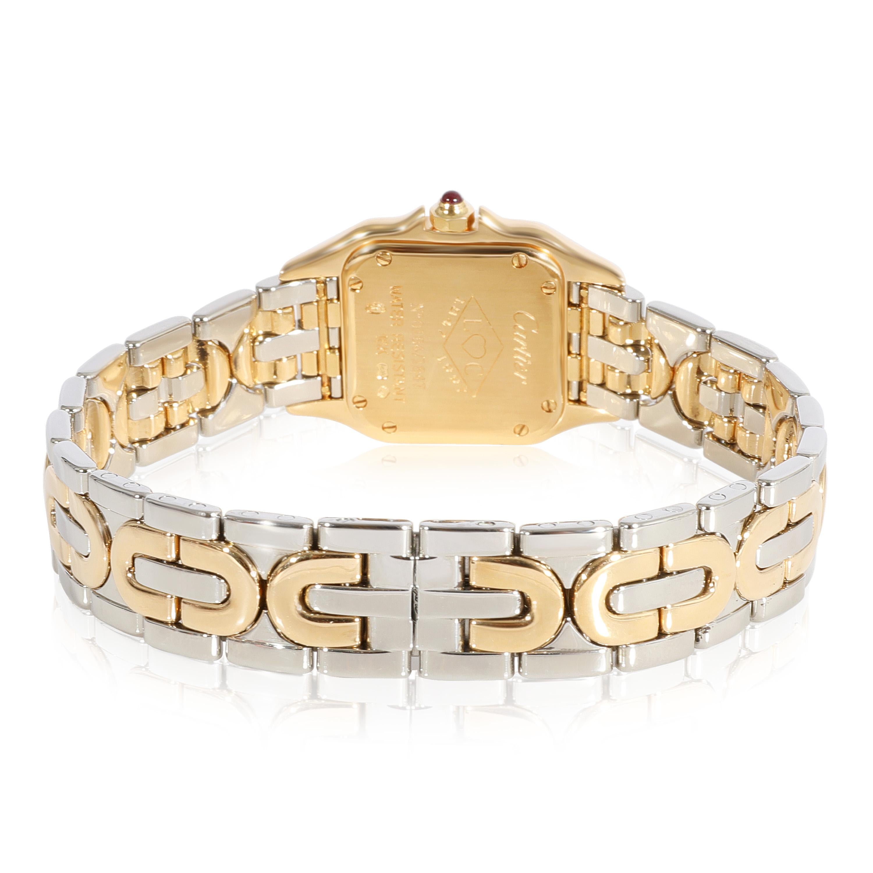 Cartier Panthere Art Deco W25046S1 Women's Watch in 18kt Stainless Steel/Yellow

SKU: 121712

PRIMARY DETAILS
Brand: Cartier
Model: Panthere Art Deco
Country of Origin: Switzerland
Movement Type: Quartz: Battery
Year Manufactured: 1997
Year of