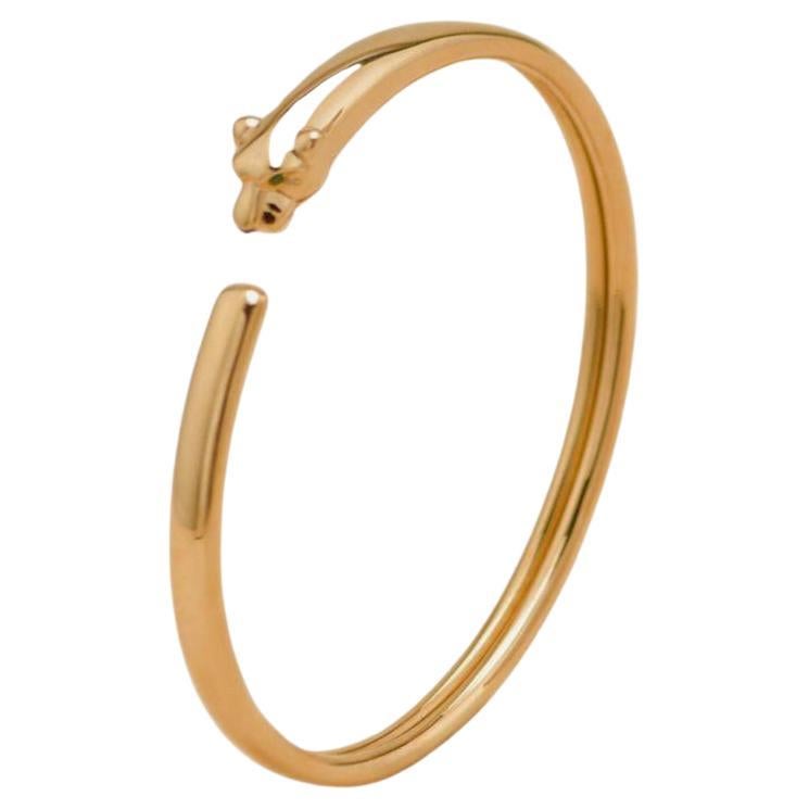 Cartier Panthère Bracelet Small Model 18K Yellow Gold Size 16 For Sale