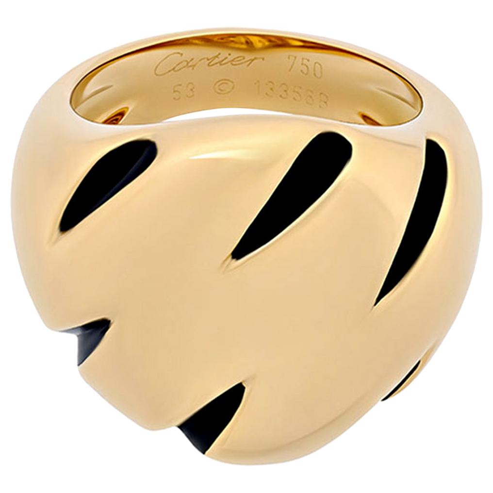 Cartier Panthere Claw Yellow Gold Ring For Sale