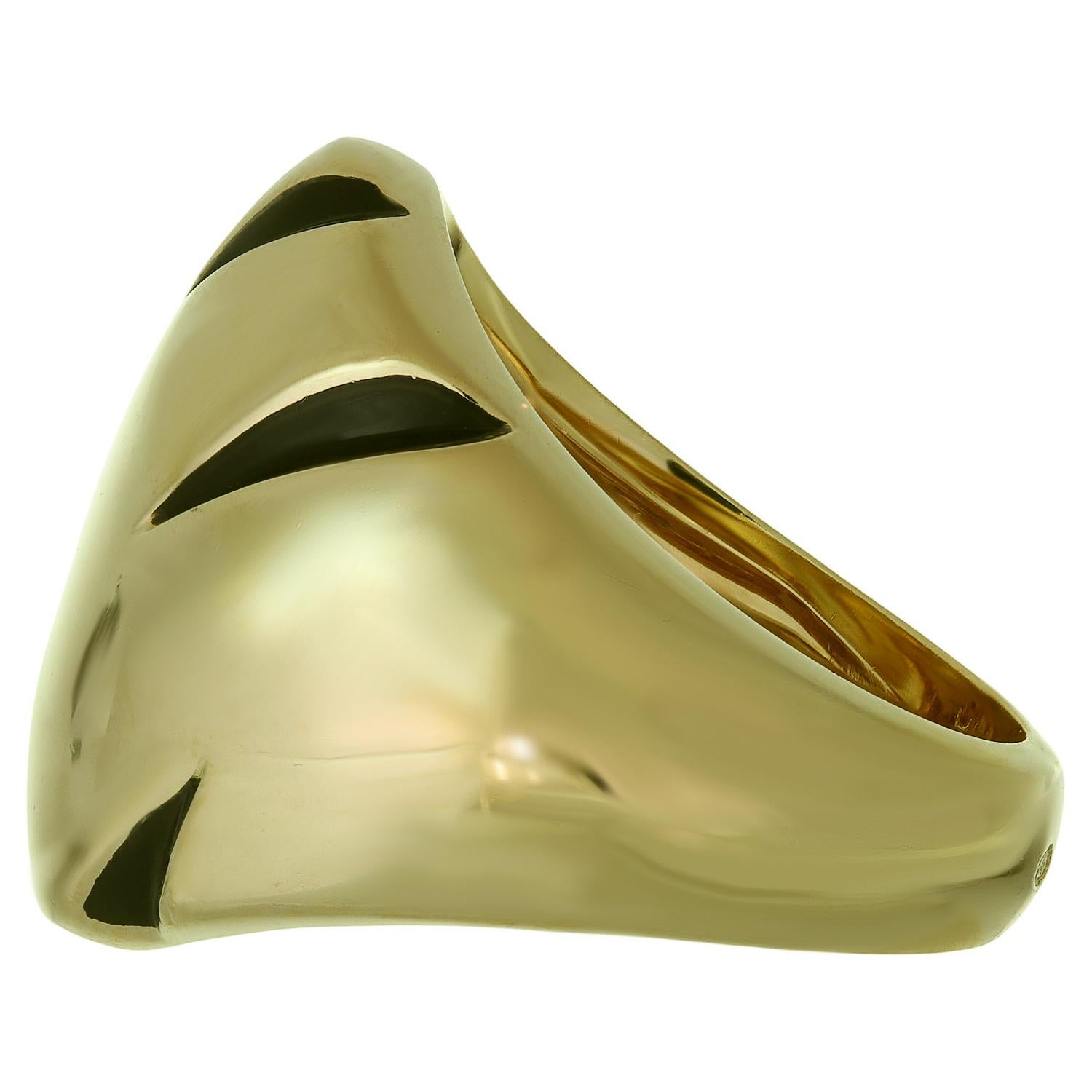 CARTIER Panthere-Ring aus 18 Karat Gelbgold mit schwarzem Lack und Verschluss 54 Damen im Angebot