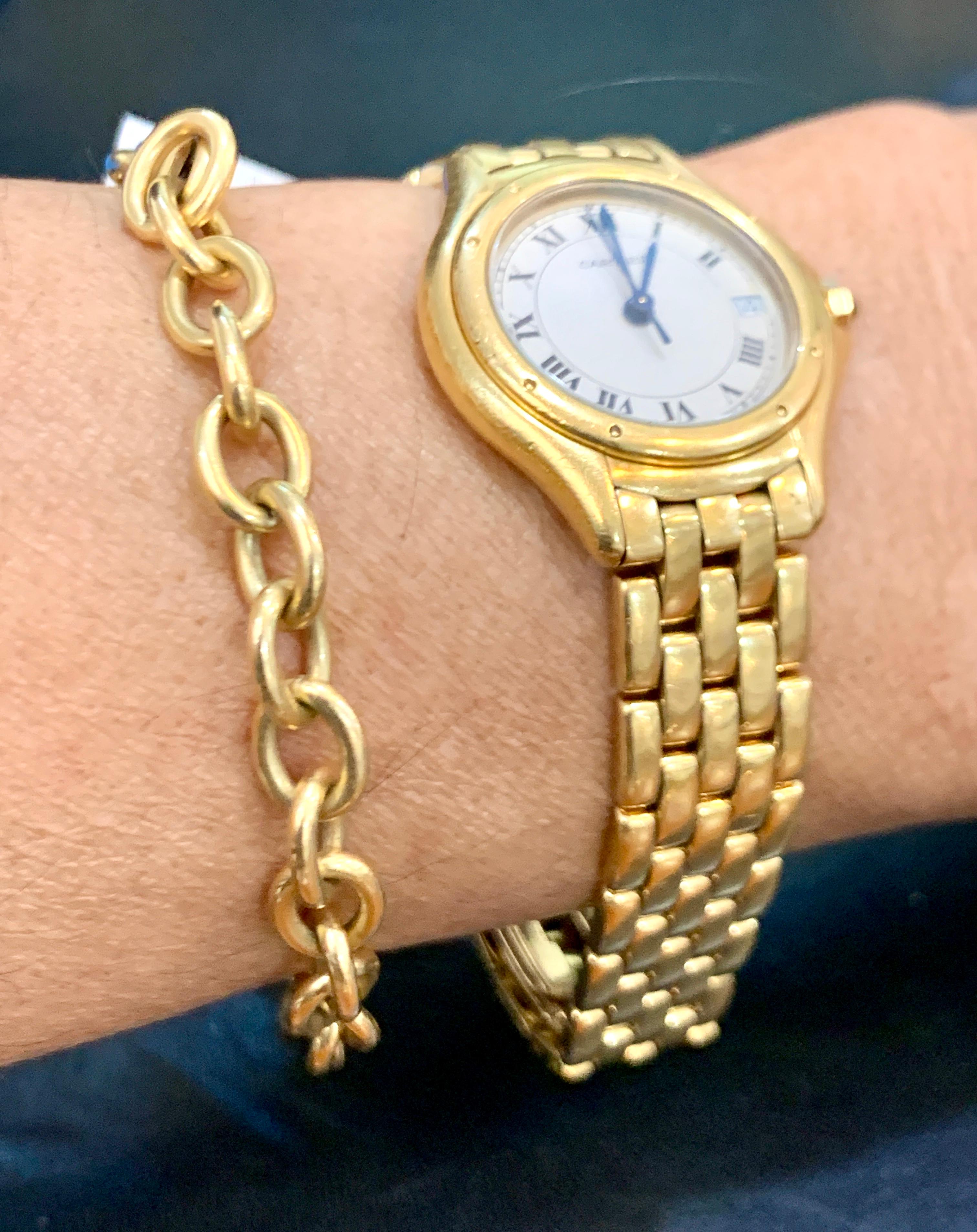 Cartier Panthere Cougar 18 Karat Yellow Gold 72 Grams Ladies Watch Pre Loved In Excellent Condition In New York, NY