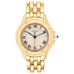 Cartier Panthere Cougar 18 Karat Yellow Gold Ladies Watch 887906
