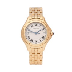 Cartier Panthere Cougar 18K Gelbgold 887906 Damenarmbanduhr