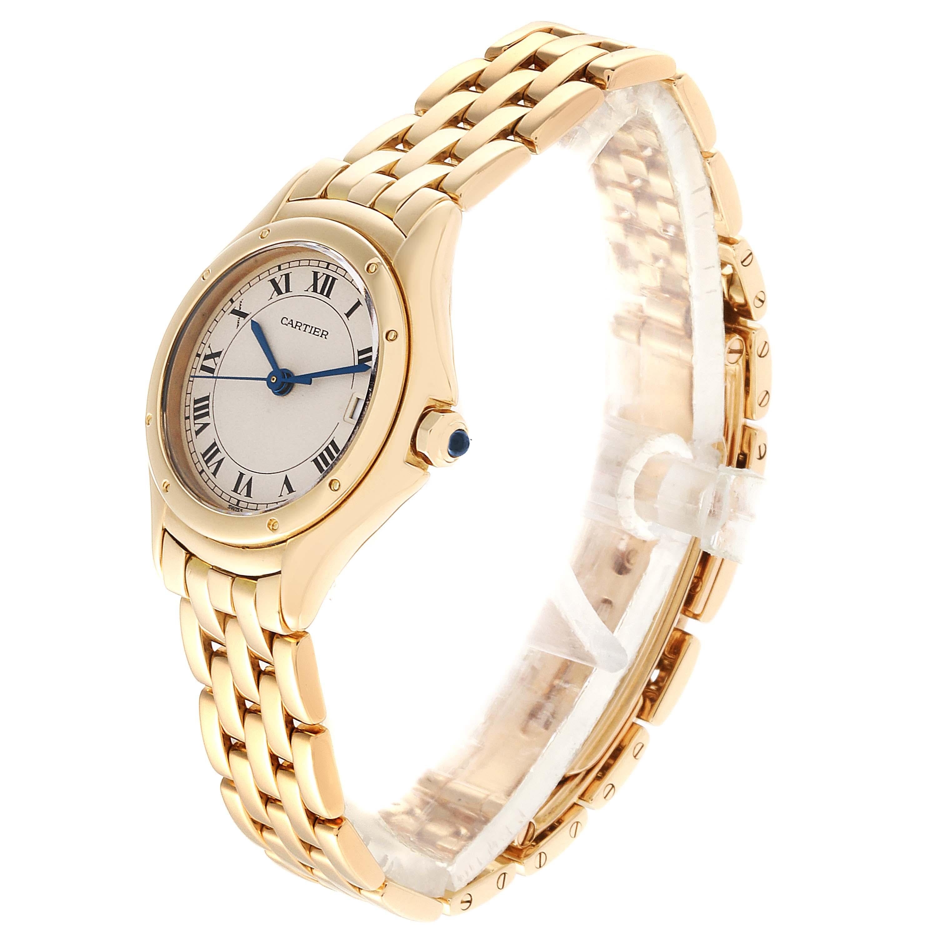 Women's Cartier Panthere Cougar 18 Karat Yellow Gold Ladies Watch 887906