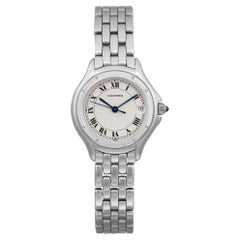Cartier Panthere Cougar Steel Silver Dial Quartz Ladies Watch 987906
