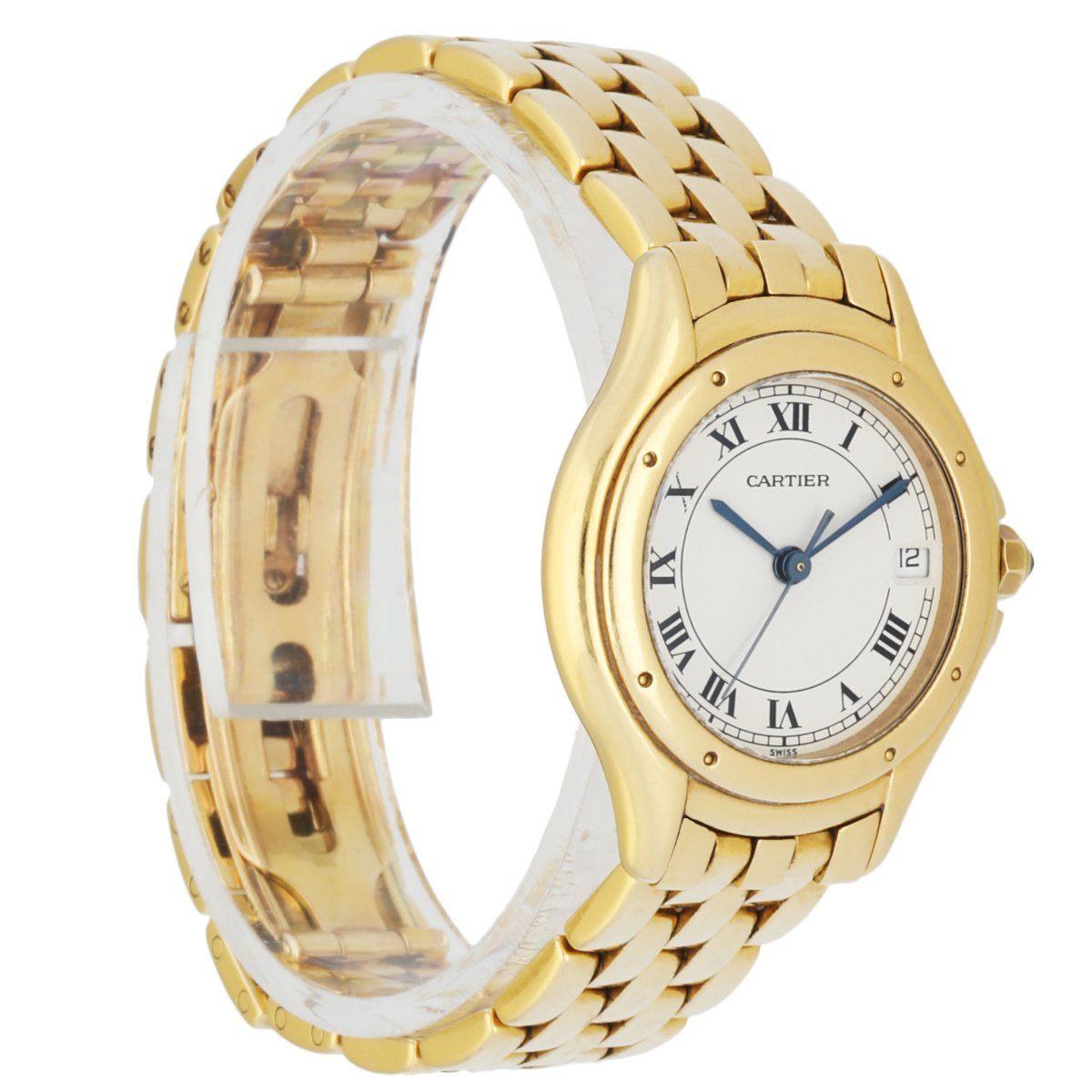 Women's Cartier Panthere Cougar 887906 18k Yellow Gold Ladies Watch
