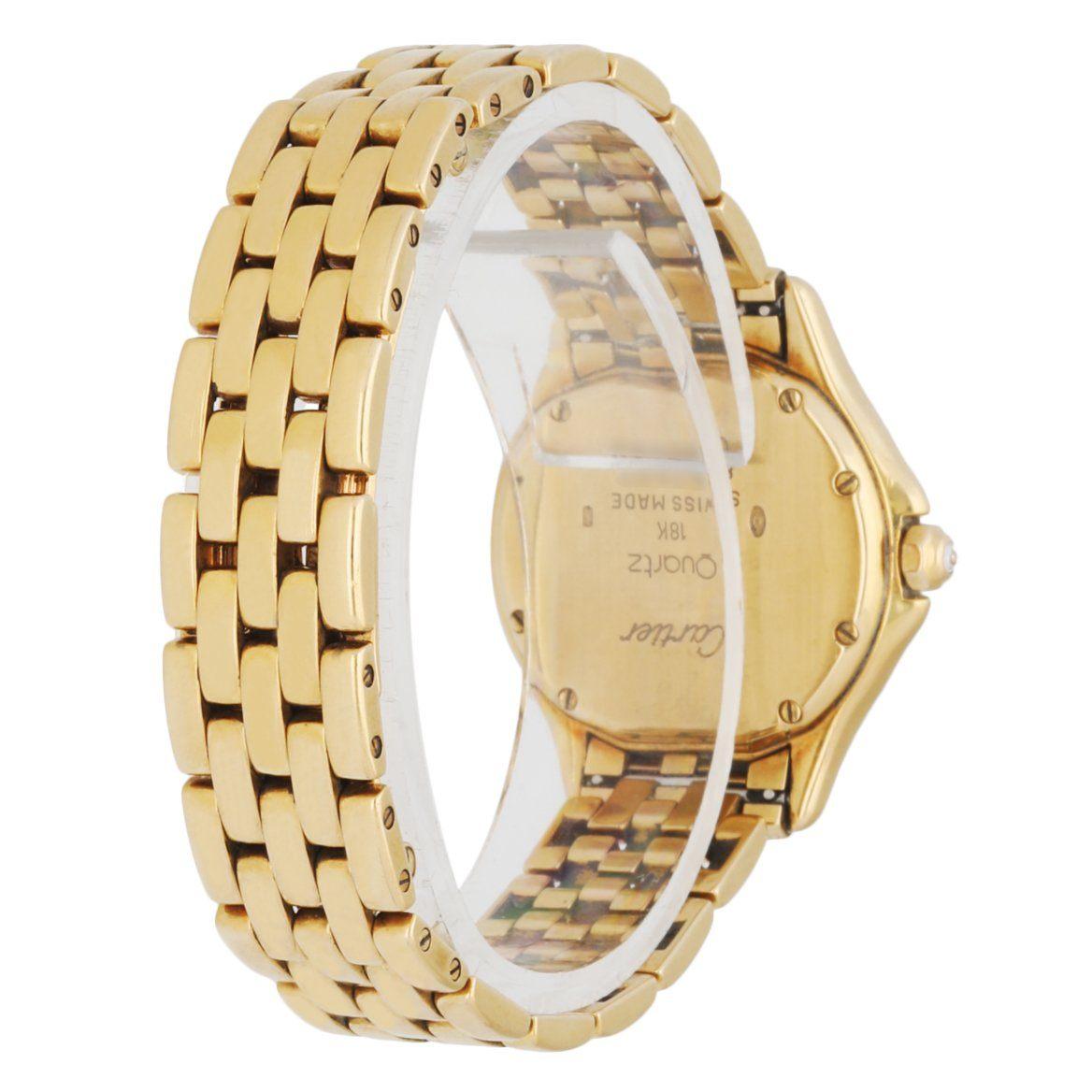 Women's Cartier Panthere Cougar 887907 18K Yellow Gold & Diamond Ladies Watch