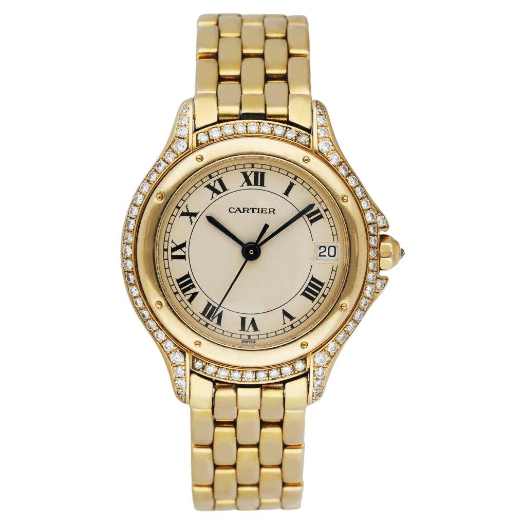 Cartier Panthere Cougar 887907 18K Yellow Gold & Diamond Ladies Watch