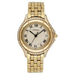 Cartier Panthere Cougar 887907 18K Yellow Gold & Diamond Ladies Watch