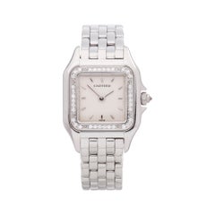 Cartier Panthere de Cartier 18 Karat White Gold 1660 Wrist Watch 