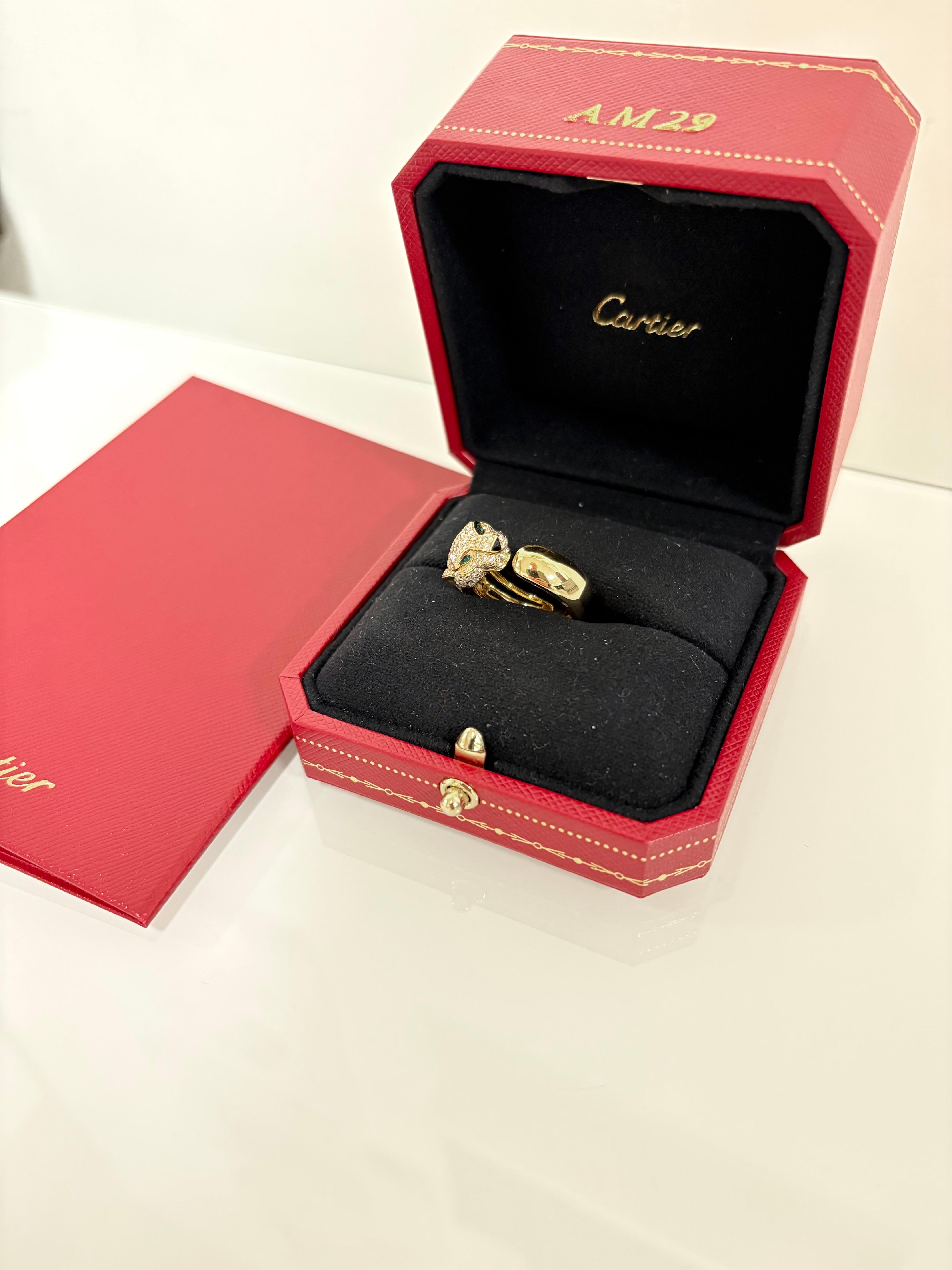 Cartier Panthere de Cartier 18 kt. Yellow Gold Diamonds Ring For Sale 1