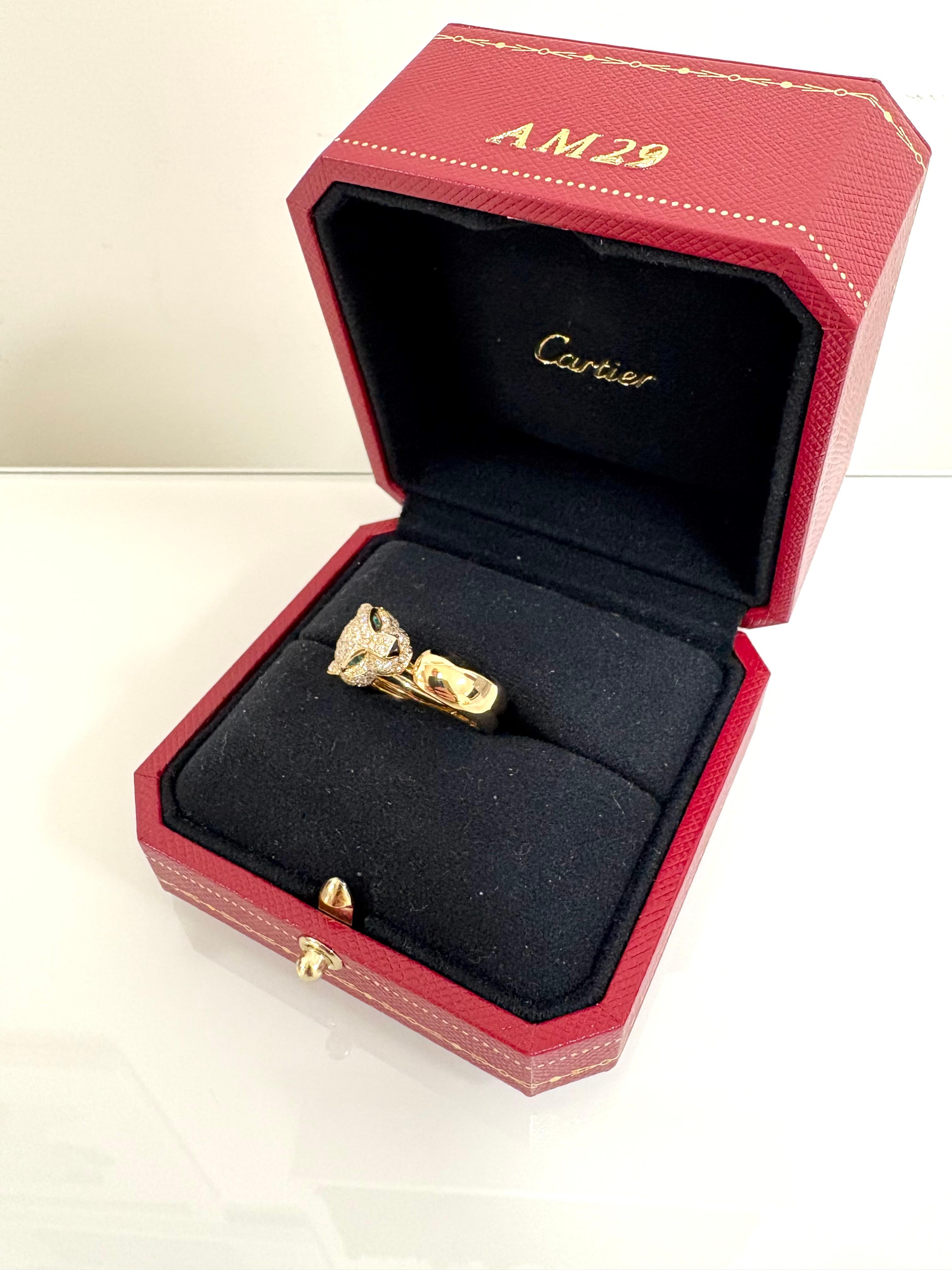 Cartier Panthere de Cartier 18 kt. Yellow Gold Diamonds Ring For Sale 2