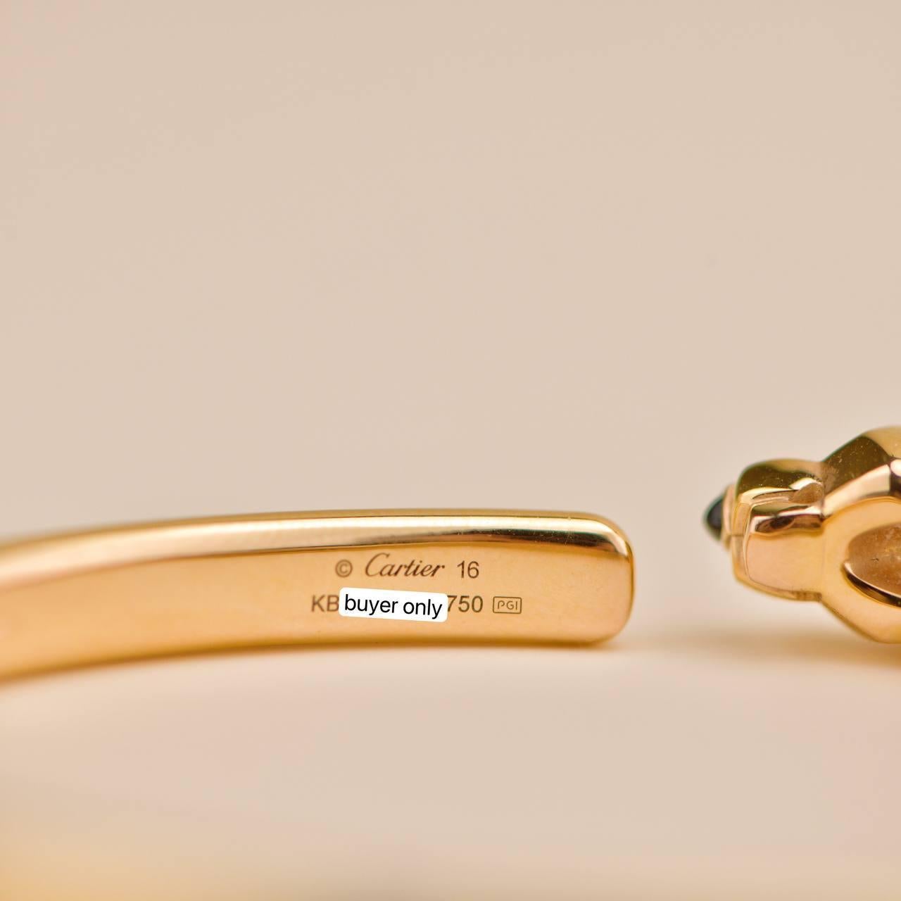 Cartier Panthère de Cartier 18K Rose Gold Armband Klein Model Nr. 16 im Angebot 2