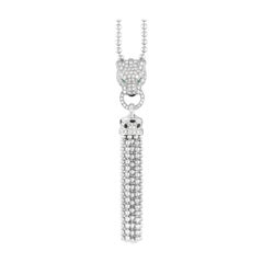 Cartier Panthere De Cartier 18k White Gold 3.24 Ct Diamond Necklace