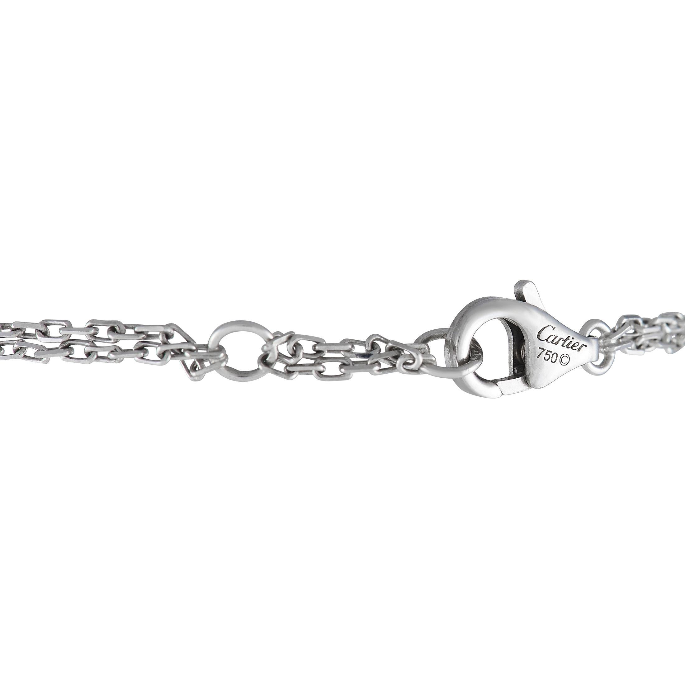 Round Cut Cartier Panthère de Cartier 18K White Gold Diamond Bracelet