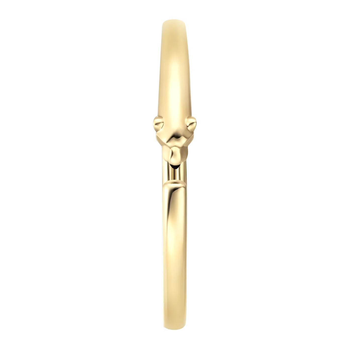 Round Cut Cartier Panthère De Cartier 18K Yellow Gold 2 Tsavorite Garnets Onyx Bracelet For Sale