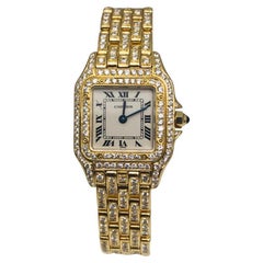 Cartier Panthère de Cartier, étui et bracelet en or jaune 18 carats avec diamants, réf. 1070