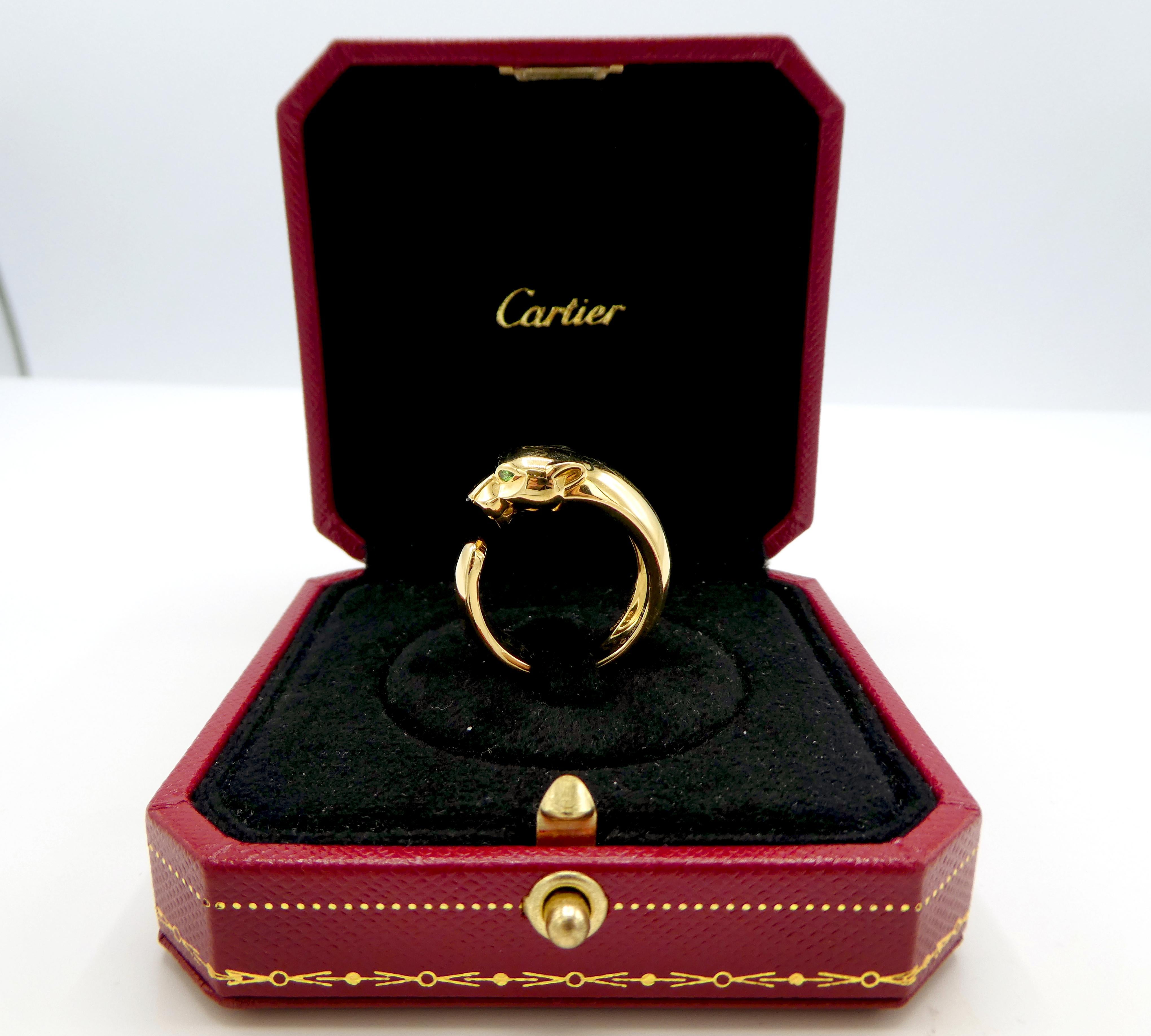 Pear Cut Cartier Panthère de Cartier 18K Yellow Gold Panther Ring Estate