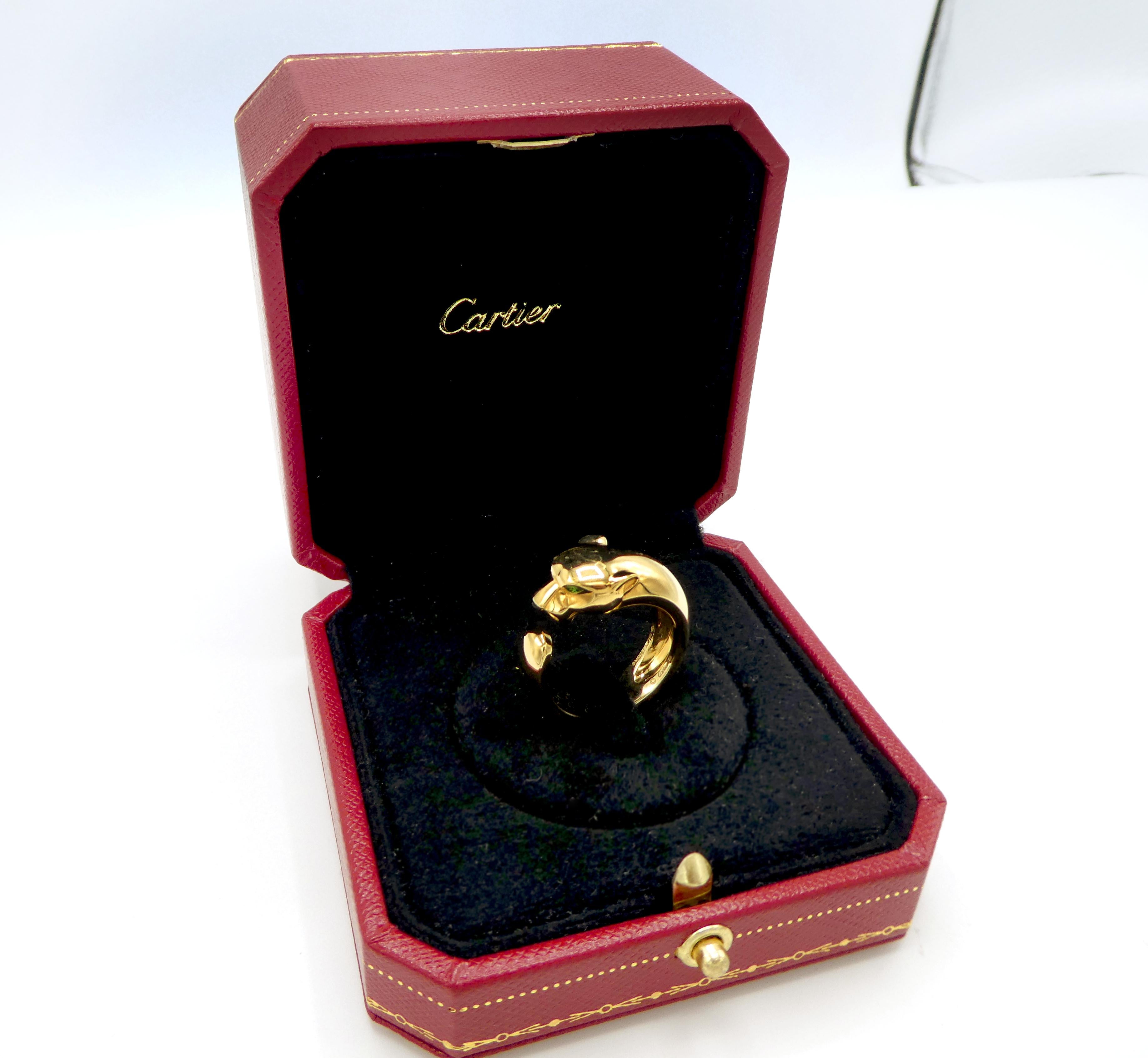 Cartier Panthère de Cartier 18K Yellow Gold Panther Ring Estate In Excellent Condition In  Baltimore, MD