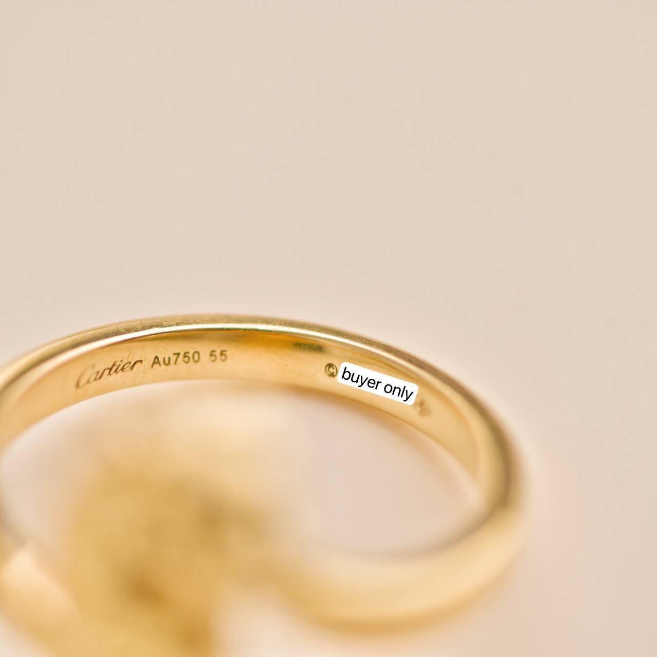 Cartier Panthère De Cartier 18k Yellow Gold Tsavorite Ring Size 55 For Sale 3