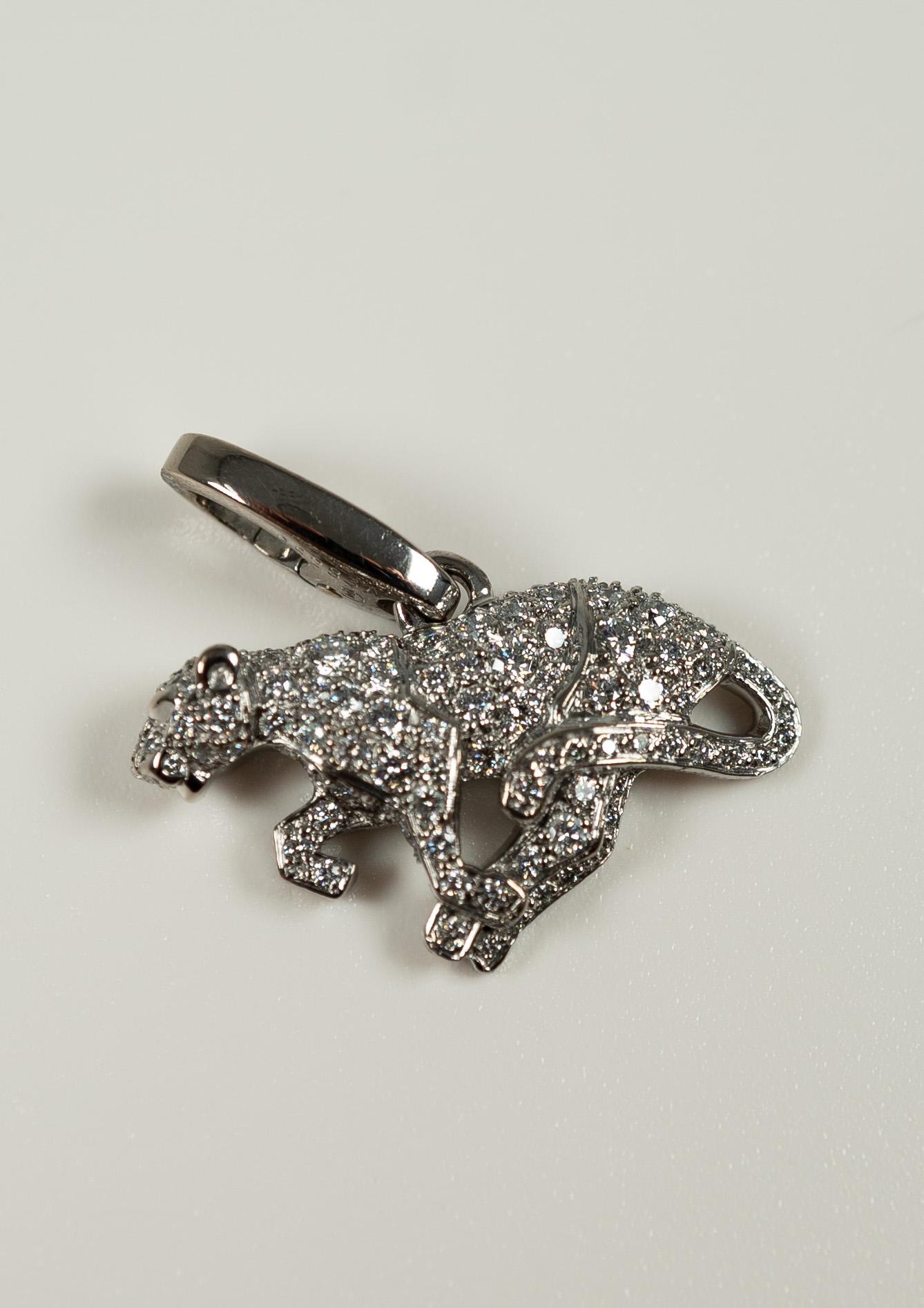 cartier panther anhänger silber