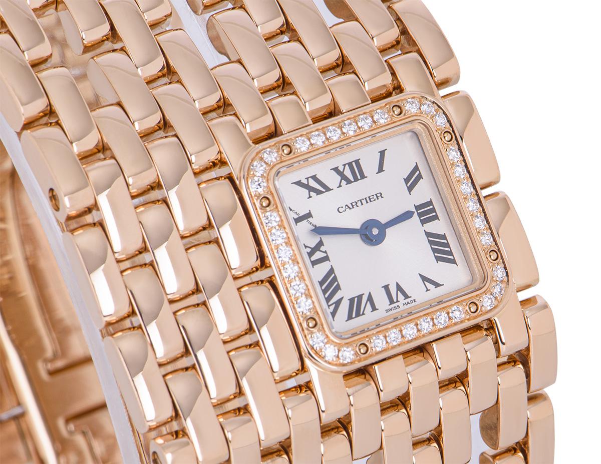 cartier rose gold panthere on wrist