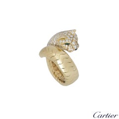 Cartier Panthere De Cartier Diamond and Emerald Ring 2.07 Carat
