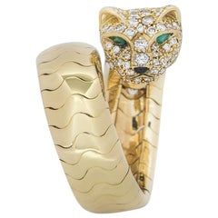 Cartier Panthere De Cartier Diamond and Emerald Ring 2.07 Carat