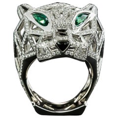 Cartier Panthere de Cartier Diamond and Emerald Ring