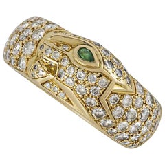 Cartier Panthere de Cartier Diamond and Tsavorite Ring 1.50 Carat