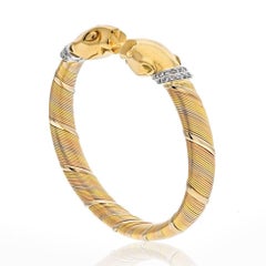 Cartier Panthere De Cartier Diamant-Armreif aus 18 Karat dreifarbigem Gold